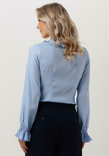 Lichtblauwe VANILIA Blouses STRUCTURE RUFFLE TOP - large