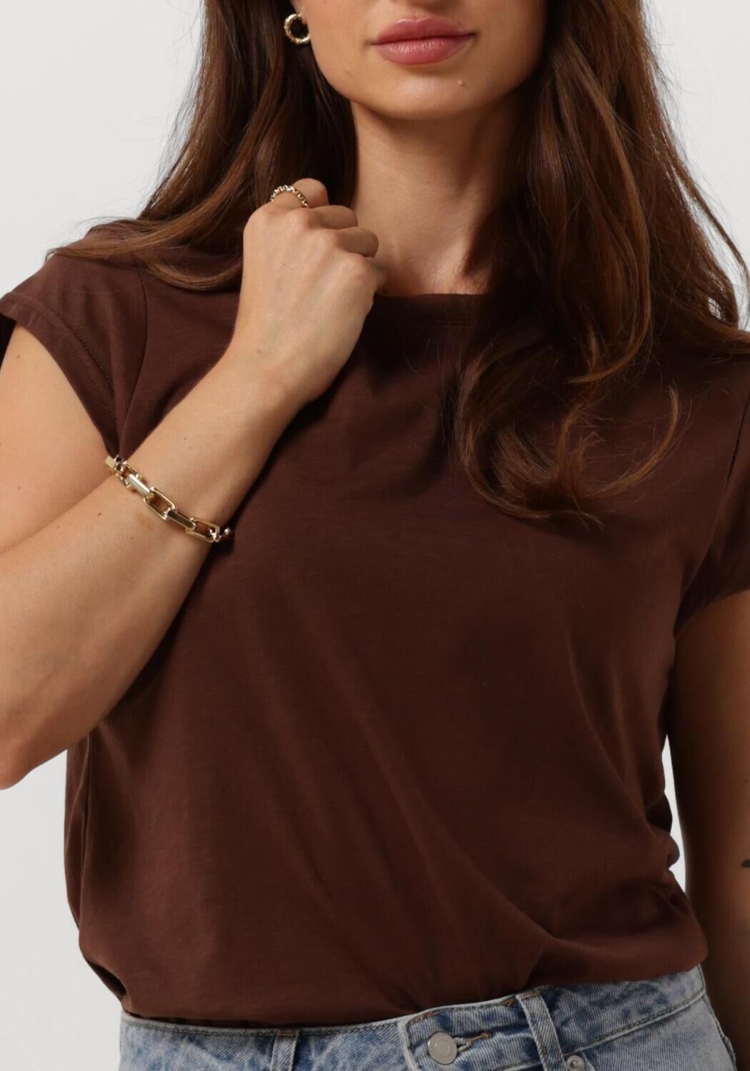 CC HEART Dames Tops & T-shirts Basic T-shirt Bruin