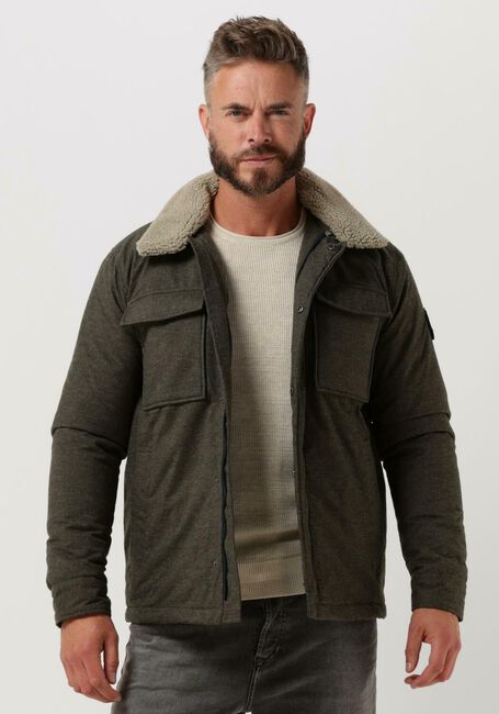 Groene DSTREZZED Jack CARPENTER WOOL LT. MELANGE - large