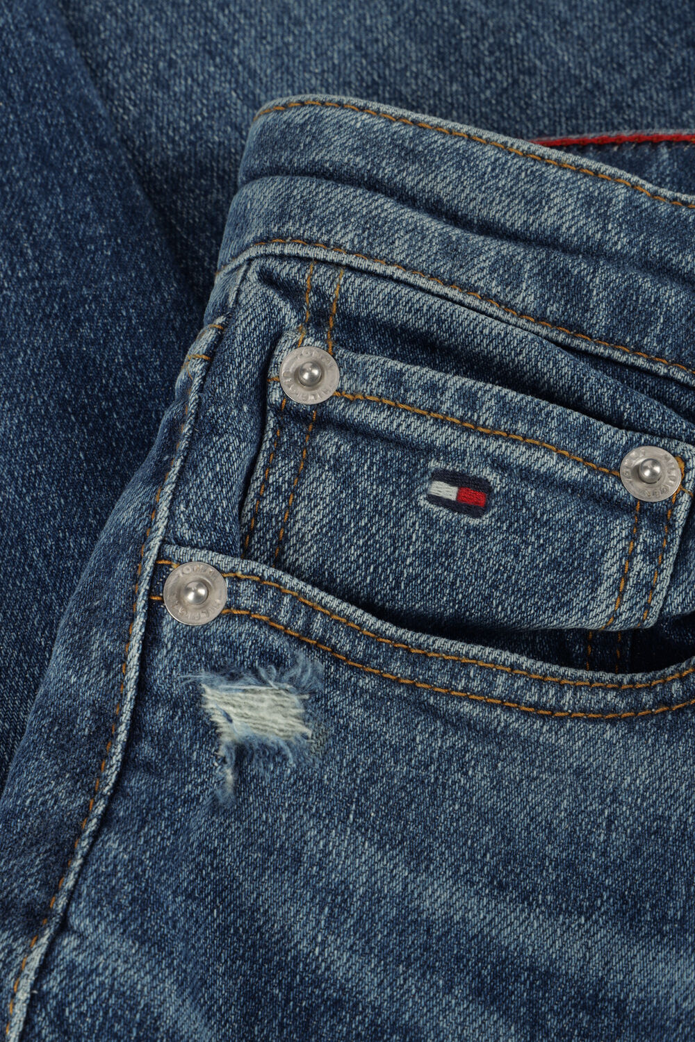 TOMMY HILFIGER Jongens Jeans Skater Mid Wash Blauw