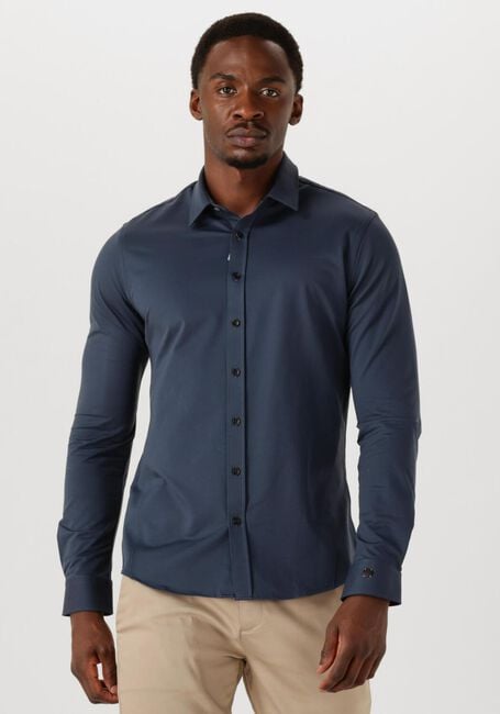 Donkerblauwe CAST IRON Klassieke overhemden CF TECH TWILL JERSEY - large
