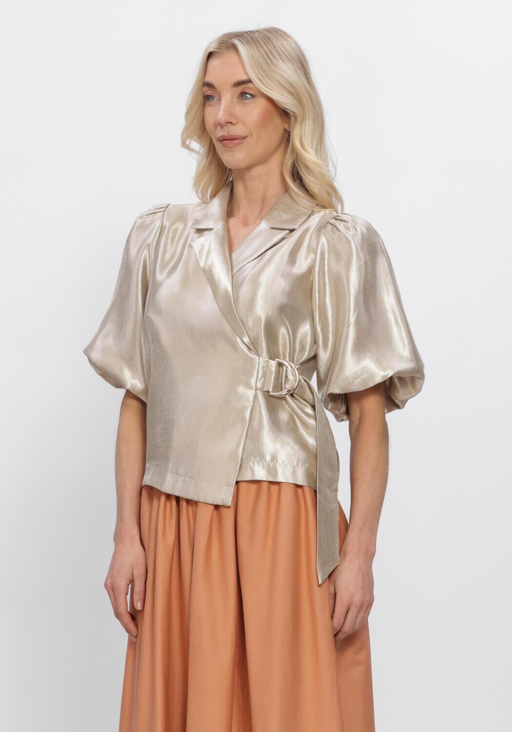 Gouden FREEBIRD Blouses WV-SHINY-TWILL-VIS-26-1 - large