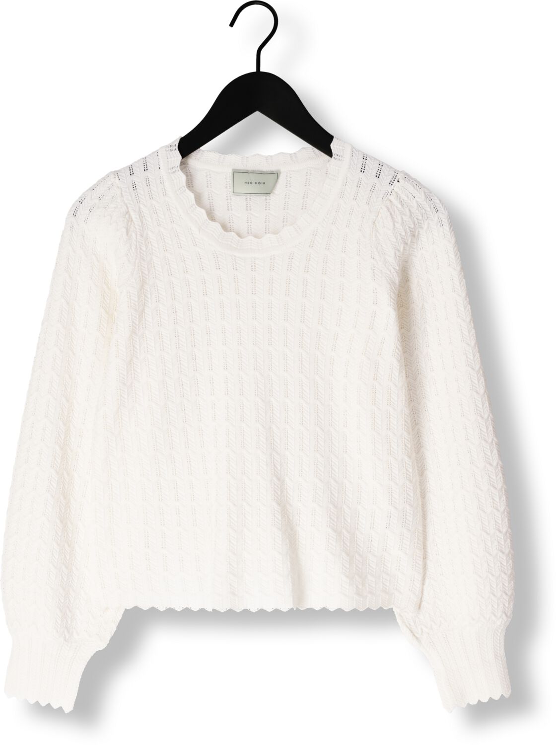 NEO NOIR Dames Truien & Vesten Dito Solid Knit Blouse Gebroken Wit