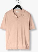 Perzik SELECTED HOMME Polo SLHBERG LINEN SS KNIT OPEN POLO