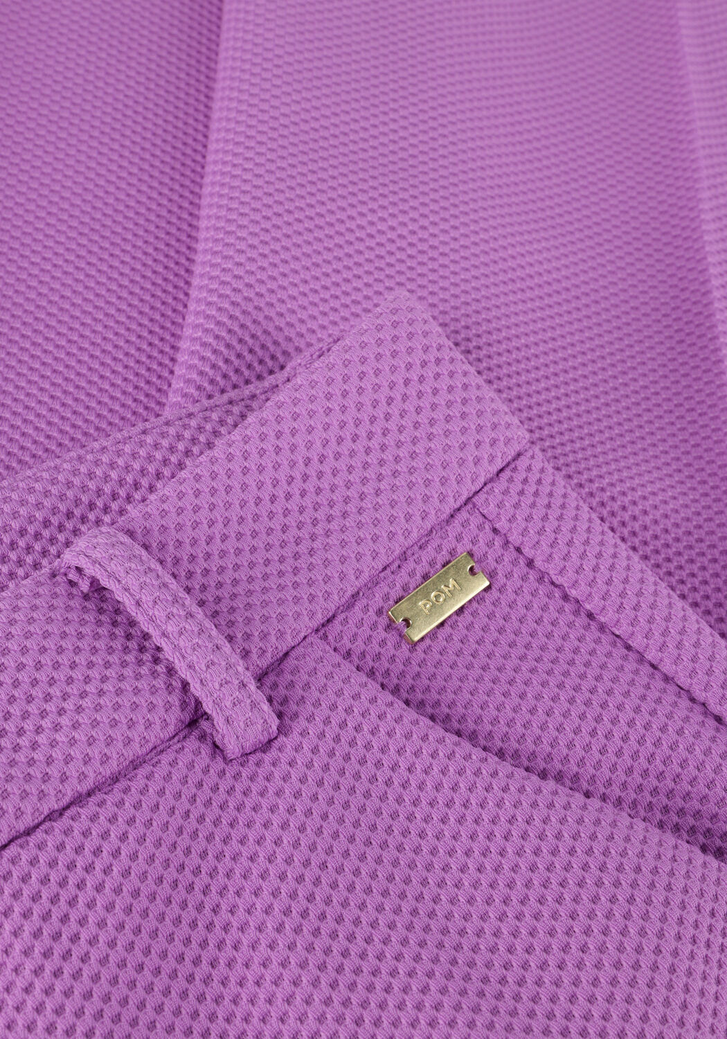 Lila POM AMSTERDAM Wijde broek PIQUE WIDE LEG PURPLE PANTS - large