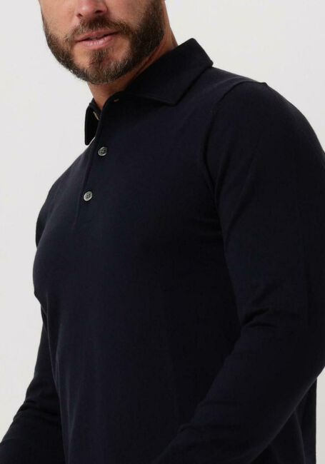 Donkerblauwe PROFUOMO Polo POLO LONGSLEEVE - large