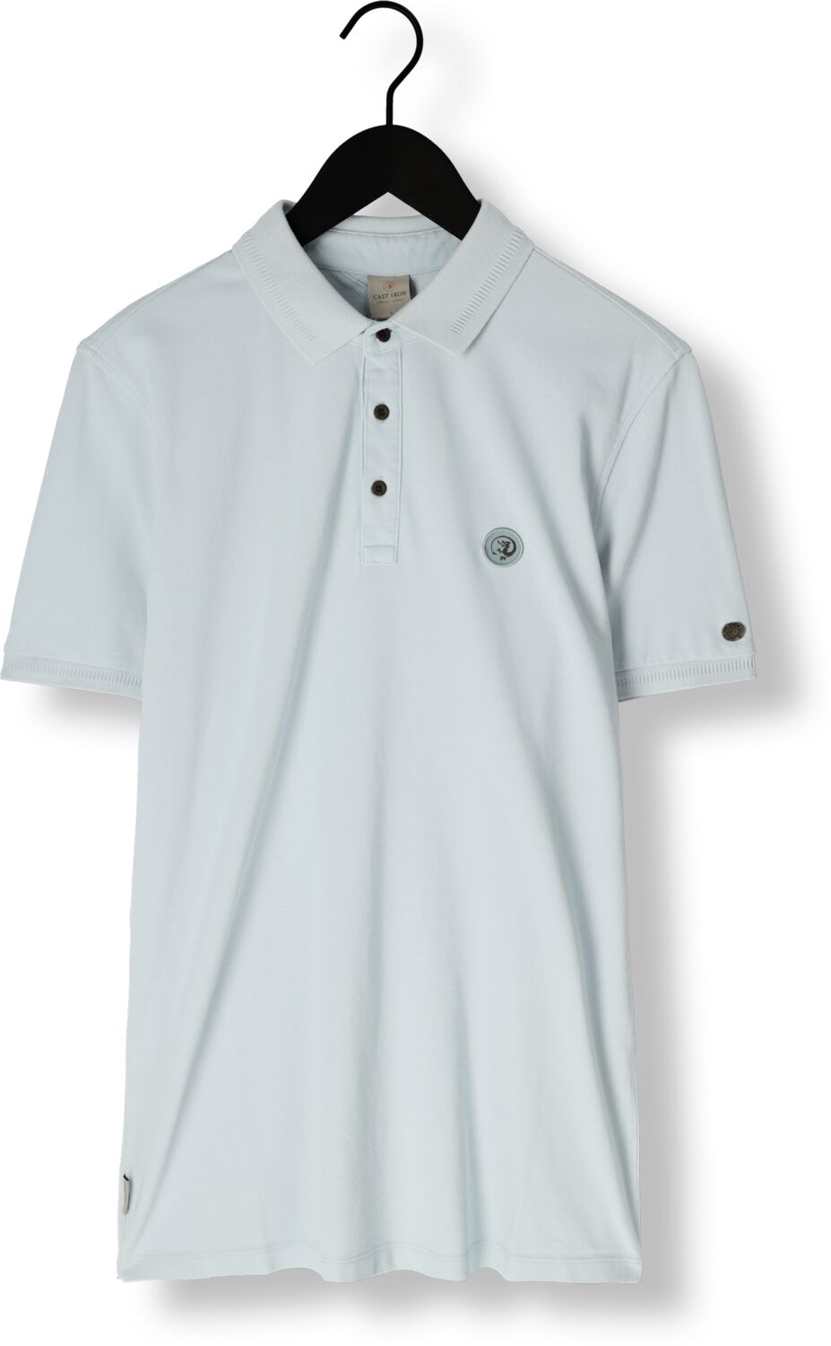 CAST IRON Heren Polo's & T-shirts Short Sleeve Polo Essential Lichtblauw