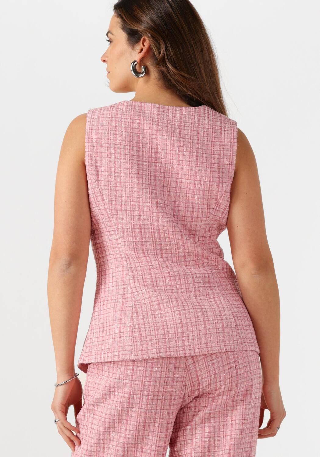NEO NOIR Dames Blazers Perni Glitz Boucle Waistcoat Roze