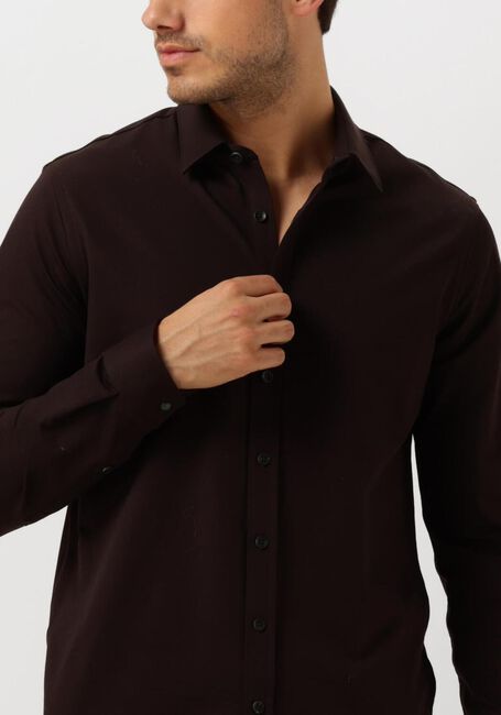 Bruine CAST IRON Casual overhemd LONG SLEEVE SHIRT TWILL JERSEY 2 TONE - large