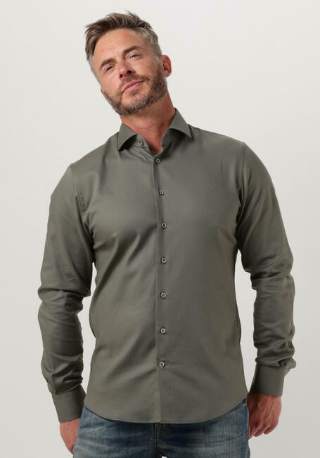 Olijf PROFUOMO Casual overhemd NON-IRON POPLIN - large