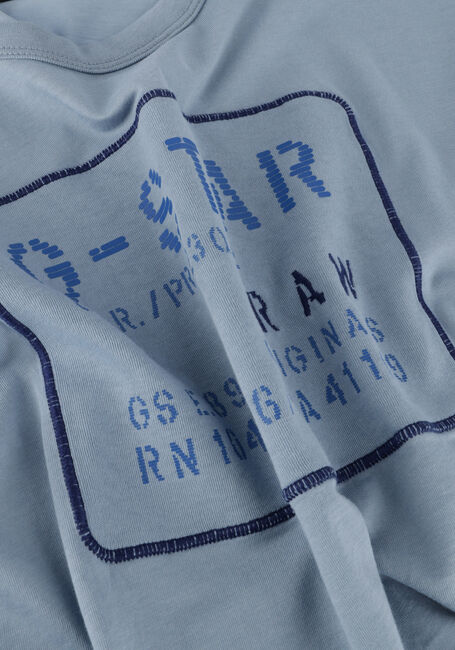 Lichtblauwe G-STAR RAW T-shirt APPLIQUE MULTI TECHNIQUE R T - large