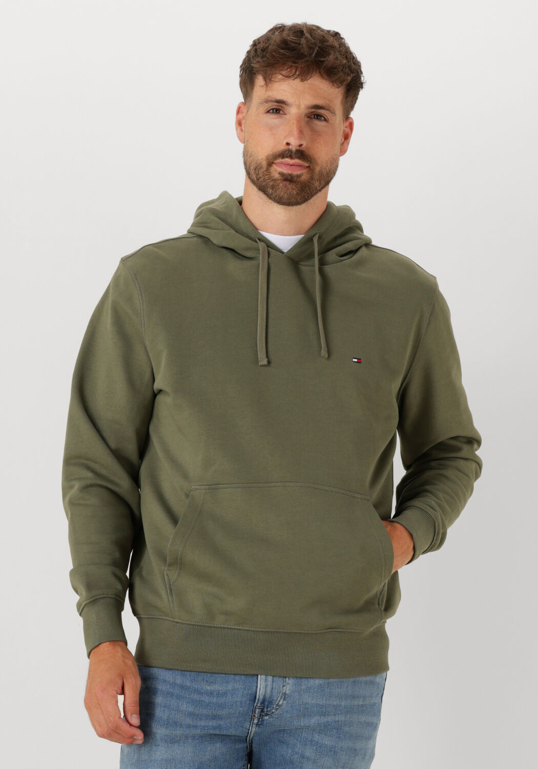 TOMMY HILFIGER Heren Truien & Vesten Essential Terry Hoody Olijf