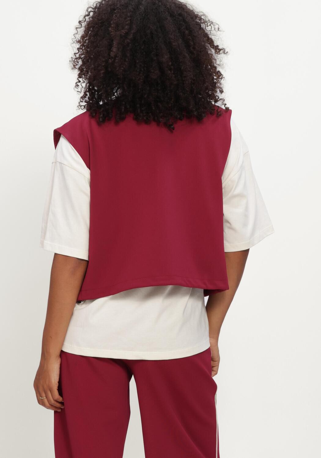 Bordeaux POM AMSTERDAM Gilet GAYA BURGUNDY RED - large