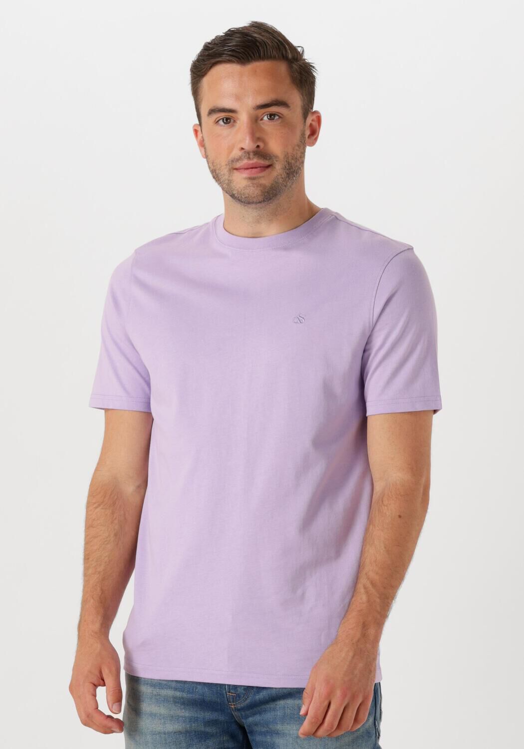 SCOTCH & SODA Heren Polo's & T-shirts Seasonal Core Regular Fit Lo Lila
