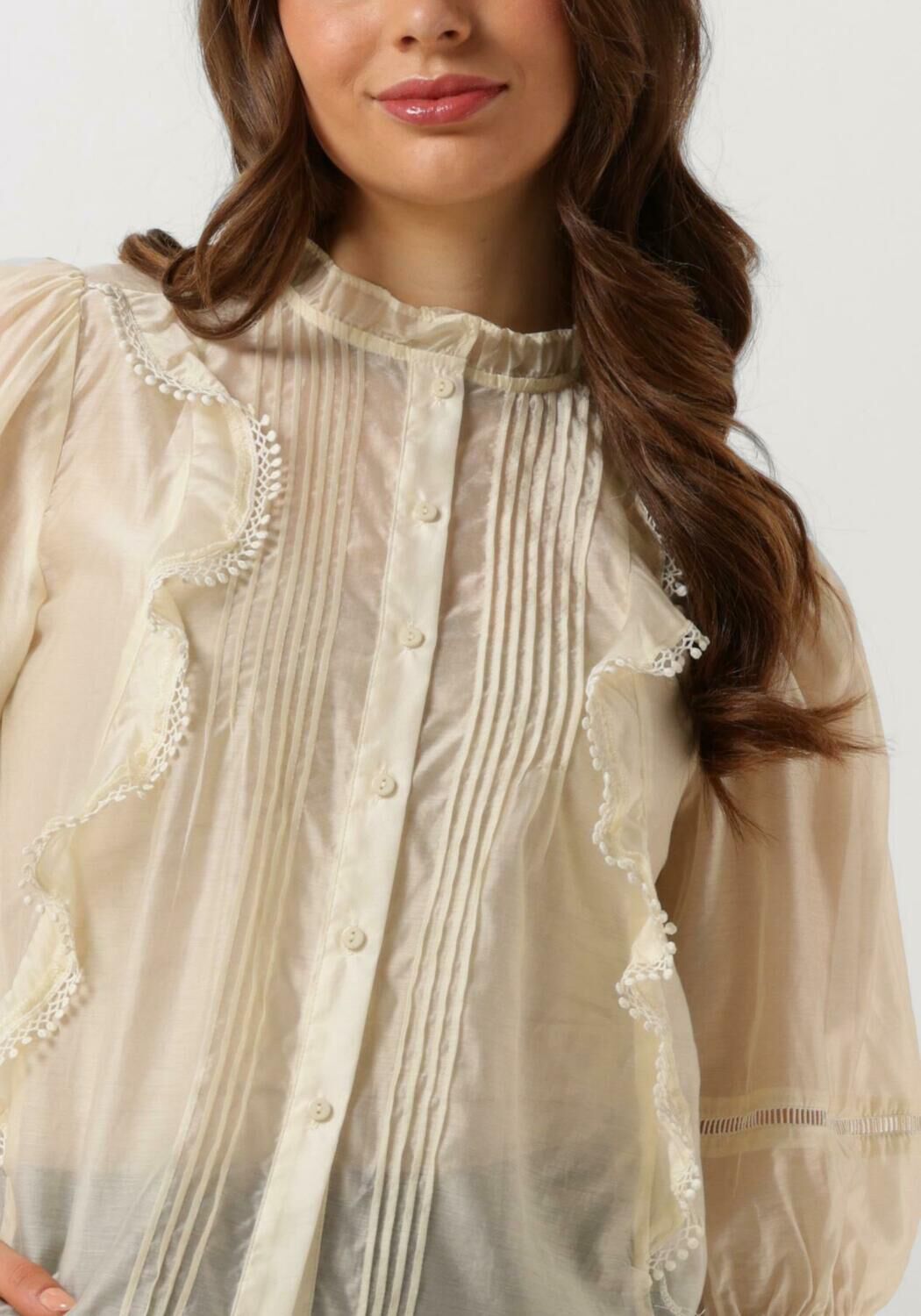 LOLLYS LAUNDRY Dames Blouses Vidall Shirt 3 4 Ecru