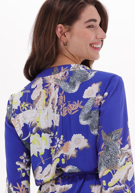 Blauwe LOLLYS LAUNDRY Midi jurk HARPER DRESS - large