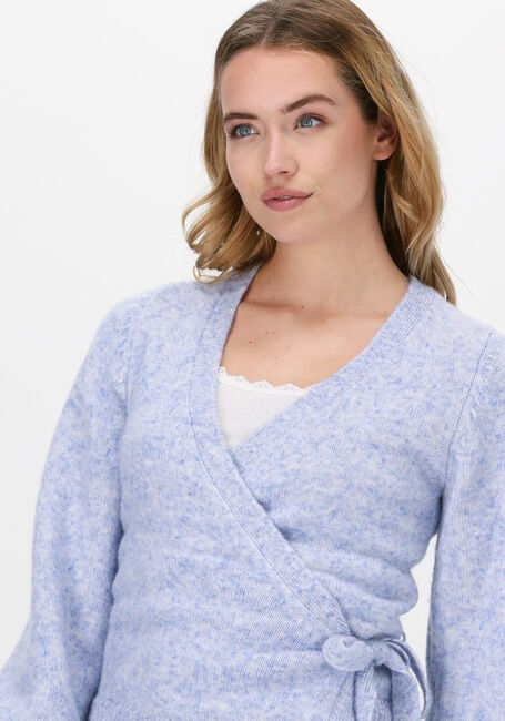 Lichtblauwe ENVII Vest ENSOYA LS V-N KNIT 5249 - large