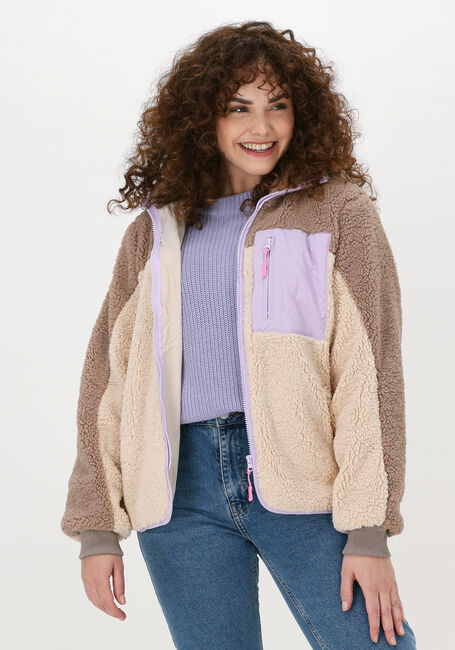 Beige NEO NOIR Teddy jas EAGLE TEDDY JACKET - large