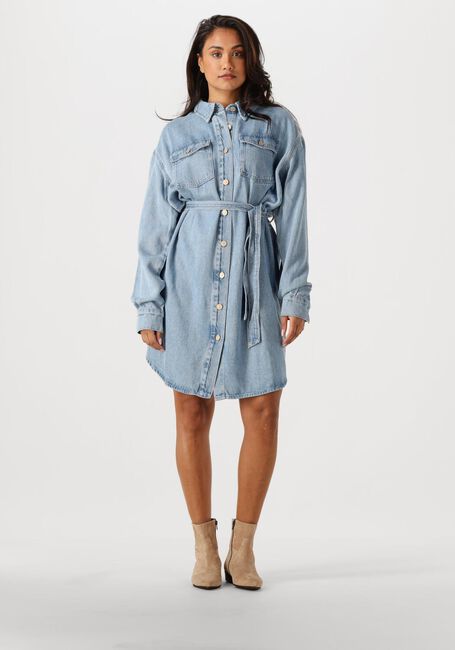 Lichtblauwe 7 FOR ALL MANKIND Mini jurk SHIRT DRESS - large