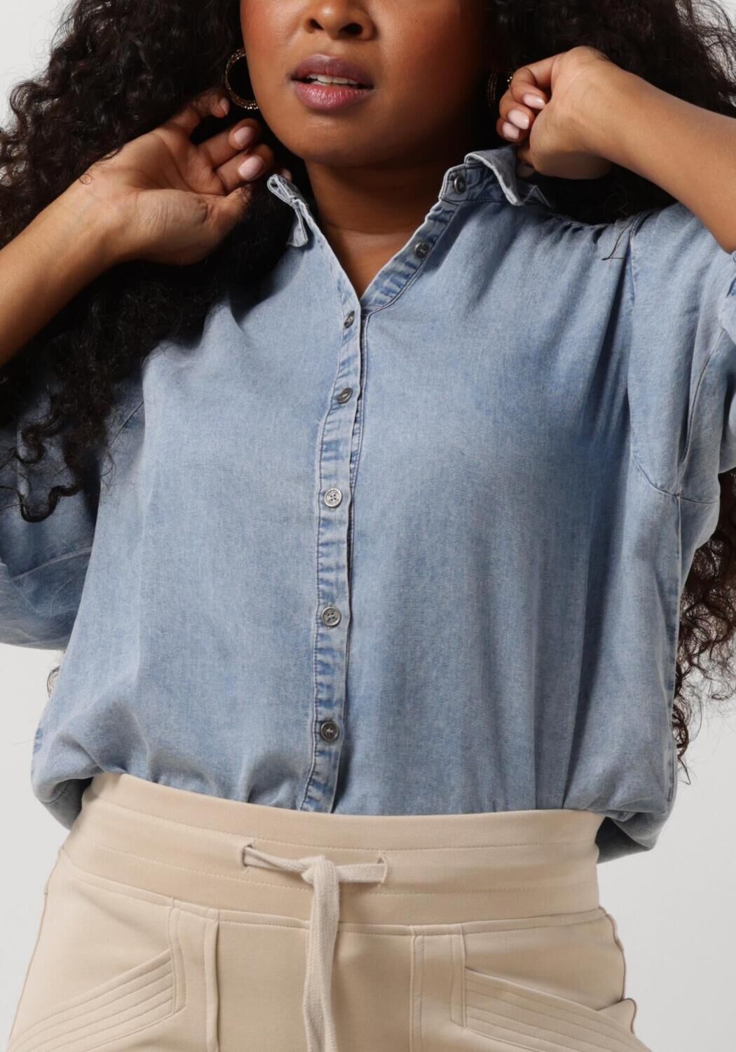 MOSCOW Dames Blouses 119-05-jordy Blauw
