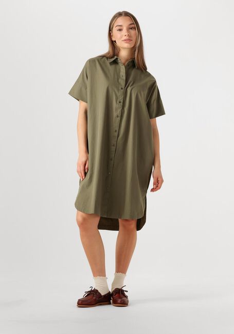 Olijf SELECTED FEMME Mini jurk SLFBLAIR 2/4 SHORT SHIRT DRESS - large