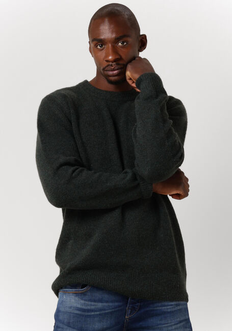 Groene SCOTCH & SODA Trui SOFT KNIT MELANGE CREWNECK PULL - large