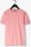 Roze TOMMY JEANS T-shirt TJM SLIM RIB DETAIL TEE