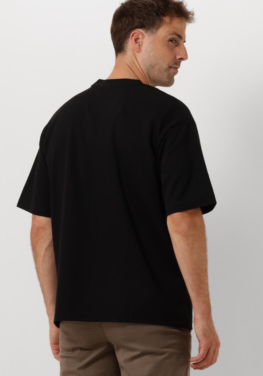 SELECTED HOMME Heren Polo's & T-shirts Slhlooseoscar Ss O-neck Tee Noos Zwart
