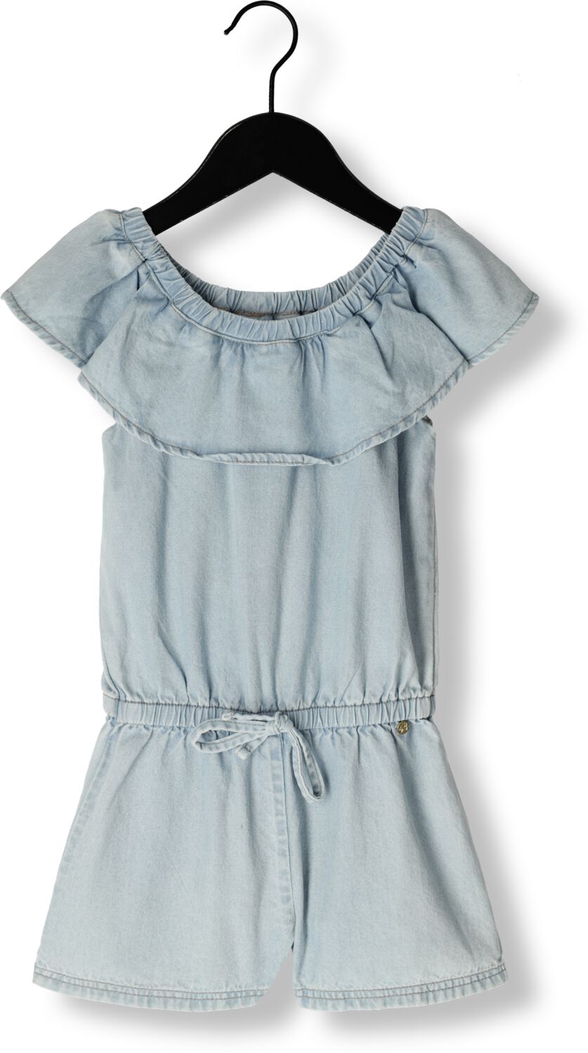 Koko Noko off shoulder playsuit blauw Effen 104 | Playsuit van