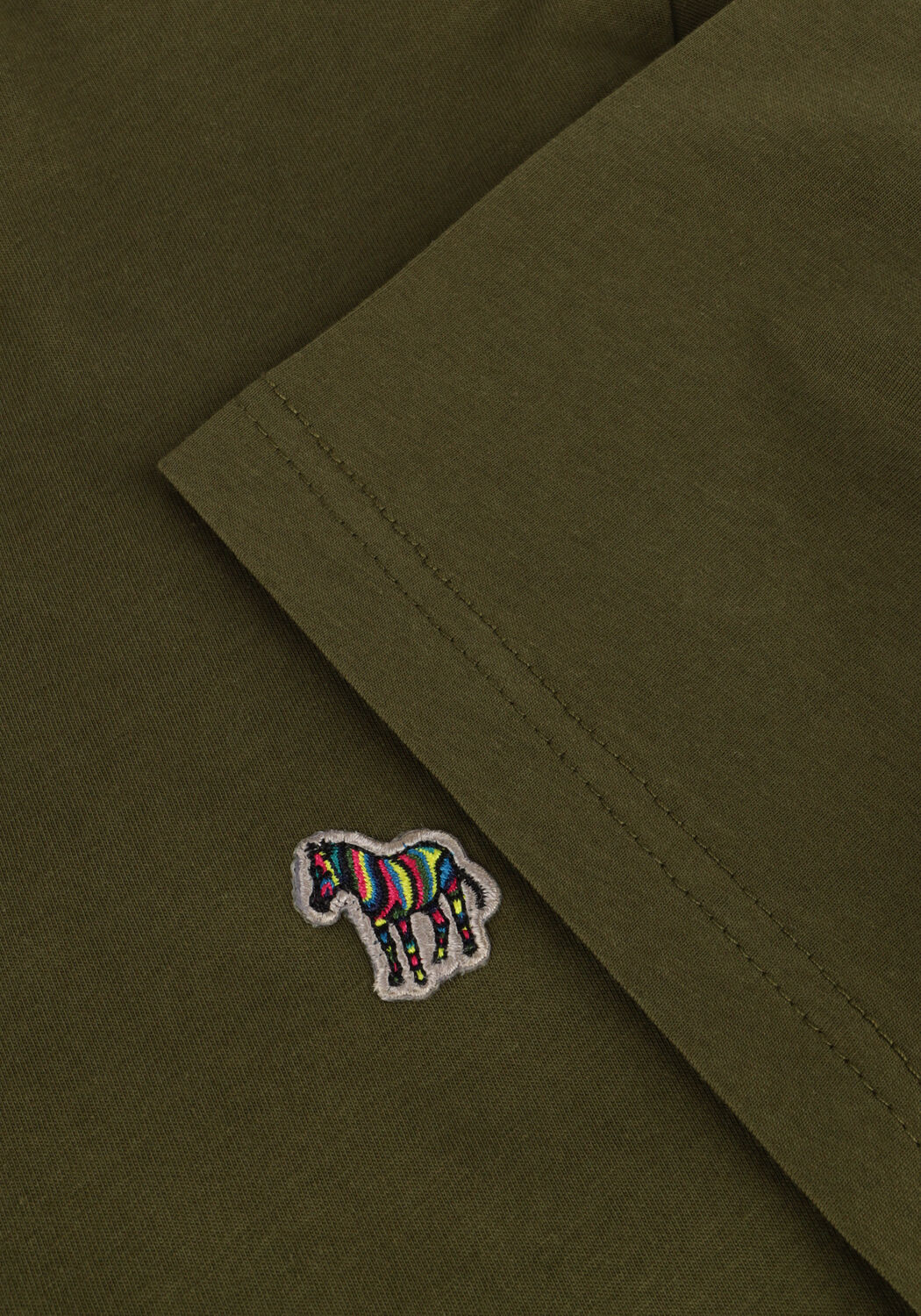 Groene PS PAUL SMITH T-shirt MENS REG FIT SS T-SHIRT ZEBRA - large