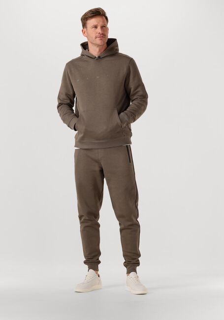 Taupe GENTI Trui BASIC LOGO HOODIE - large