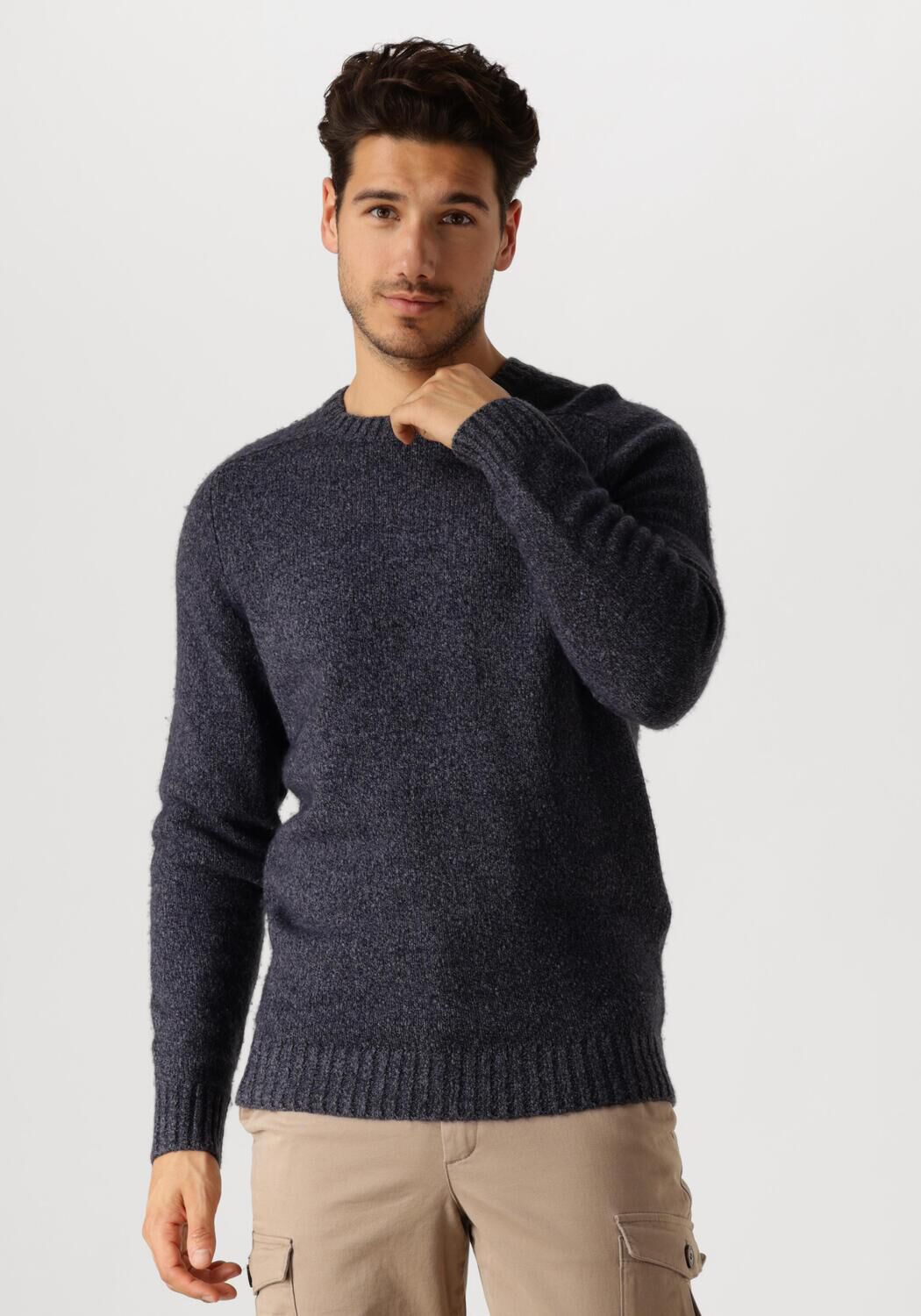 PROFUOMO Heren Truien & Vesten Pullover Crew Neck Blauw