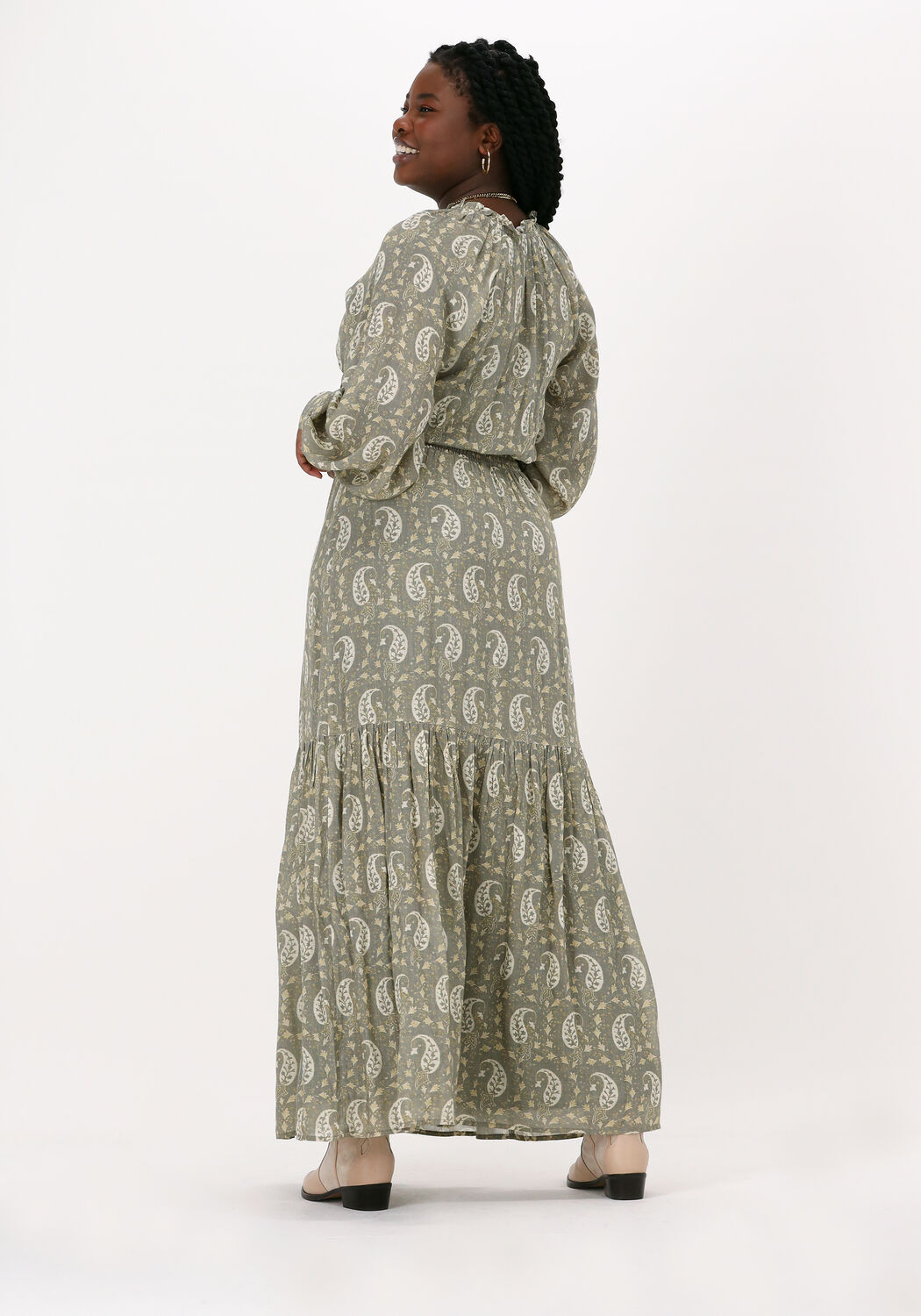 Jurk groen print clearance
