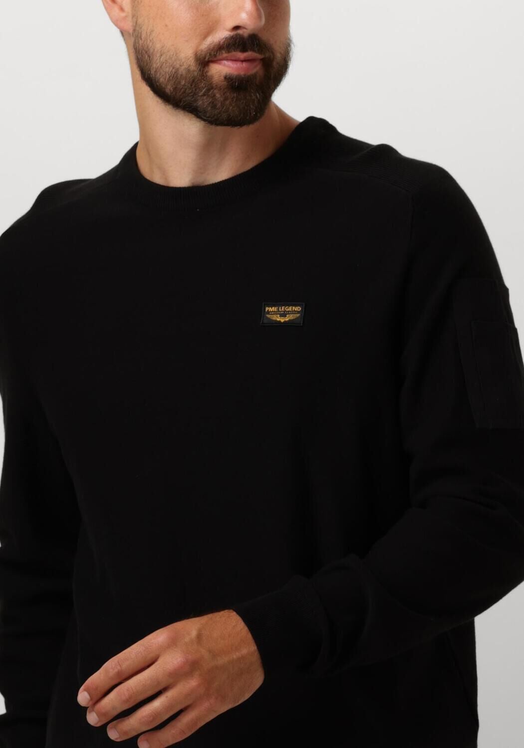 PME Legend Heren Truien & Vesten R-neck American Classic Buckley Knit - Zwart, foto 4