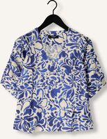 Blauwe JANSEN AMSTERDAM Top WBF180 WOVEN PRINTED TOP V-NECK SHORT SLEEVE Blauwe JANSEN AMSTERDAM Top WBF180 WOVEN PRINTED TOP V-NECK SHORT SLEEVE - medium