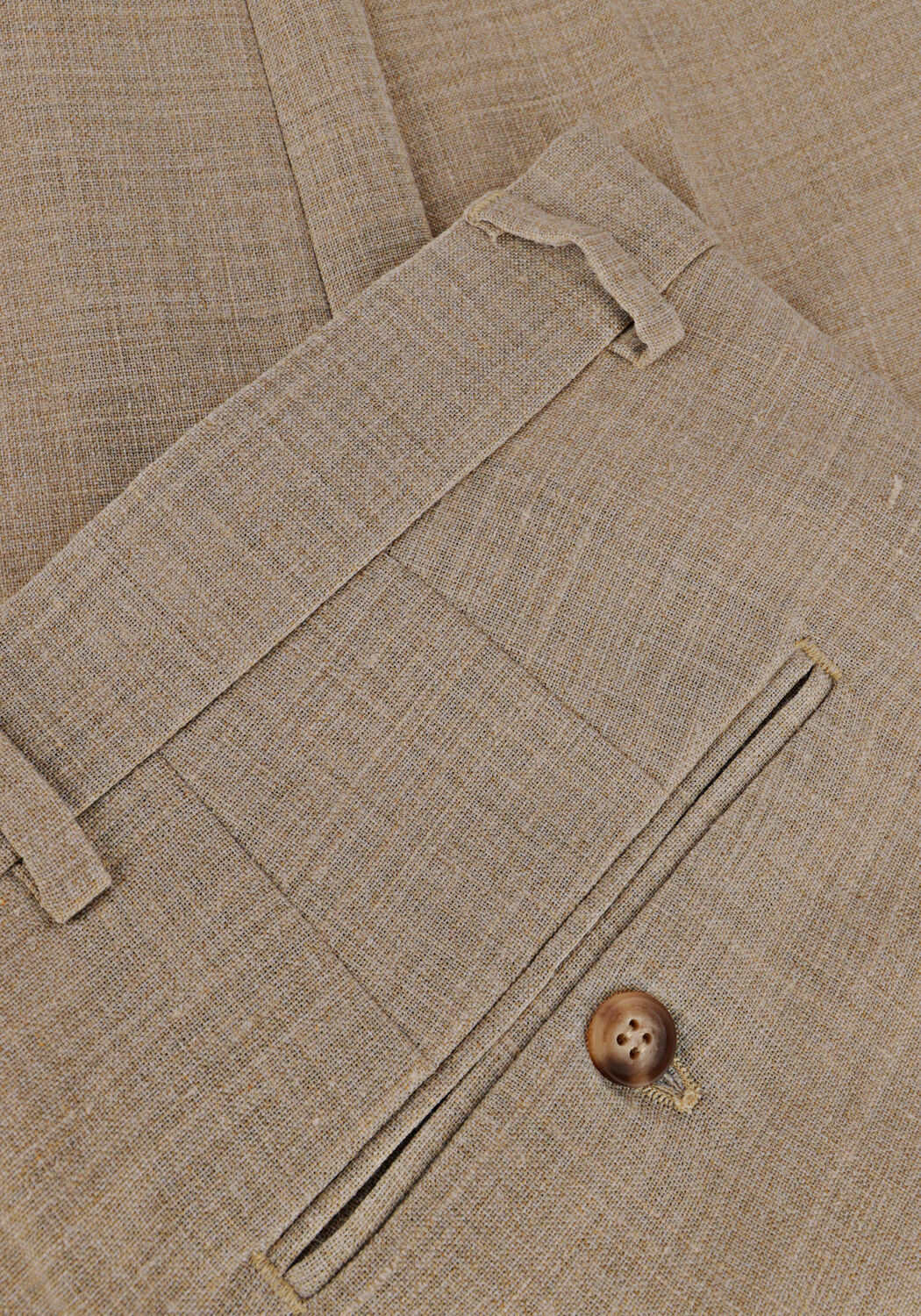 Zand SELECTED MEN Pantalon SLHSLIM-OASIS LINEN TRS NOOS - large