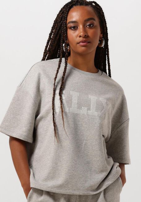 Lichtgrijze ALIX THE LABEL Sweater LADIES KNITTED SEQUINCE ALIX SWEAT T-SHIRT - large