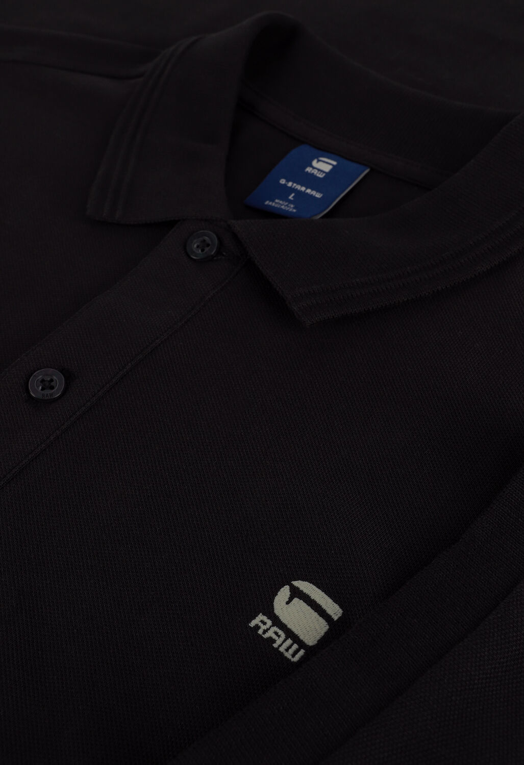 Zwarte G-STAR RAW Polo DUNDA SLIM POLO S/S - large