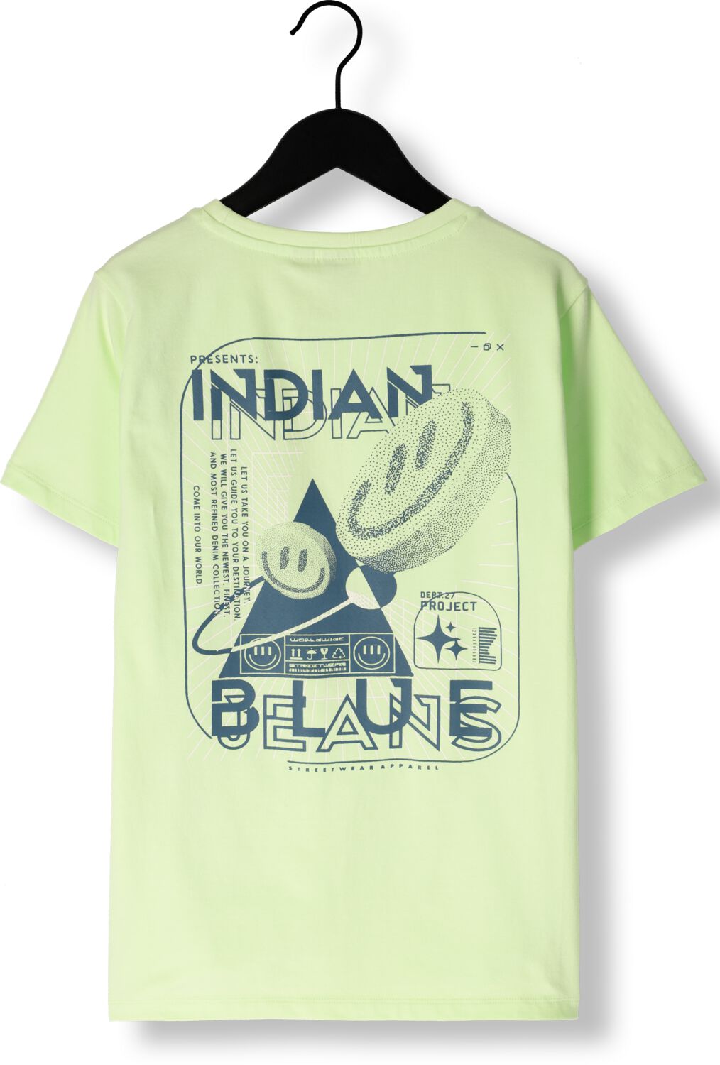 INDIAN BLUE JEANS Jongens Polo's & T-shirts T-shirt Indian Smile Lime