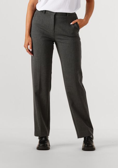 Grijze MSCH COPENHAGEN Wijde broek MSCHHADA HENRIKE SLIM PANTS REGULAR - large