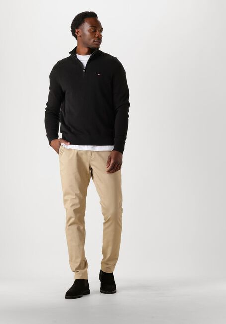 Zwarte TOMMY HILFIGER Trui PIMA ORG CTN CASHMERE ZIP MOCK - large