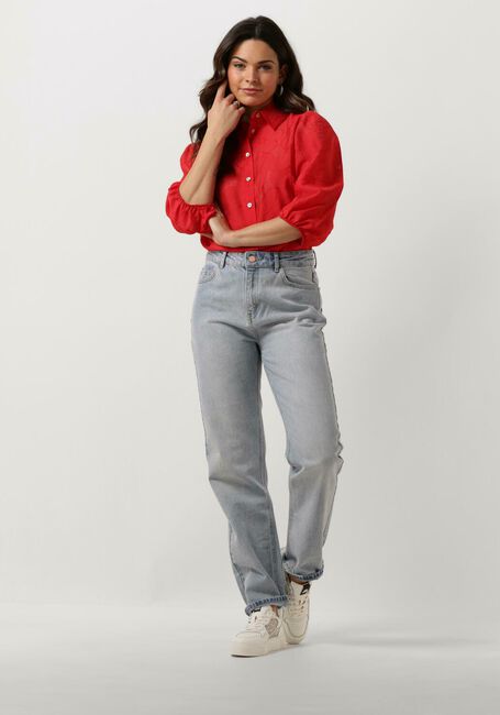 Rode JANSEN AMSTERDAM Blouses FF774 BLOUSE 3/4 PUFF SLEEVE - large