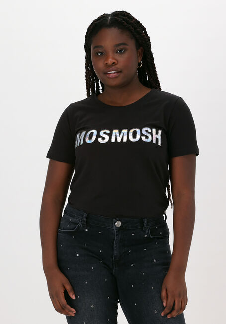 Zwarte MOS MOSH T-shirt HOLLO O-SS TEE - large