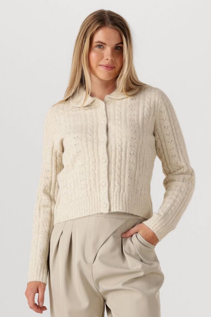 Ecru NEO NOIR Trui EMELIE KNIT CARDIGAN - large