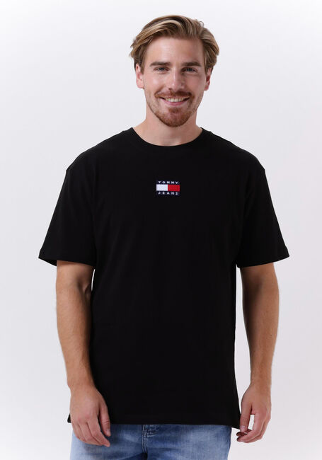 Zwarte TOMMY JEANS T-shirt TJM TOMMY BADGE TEE - large