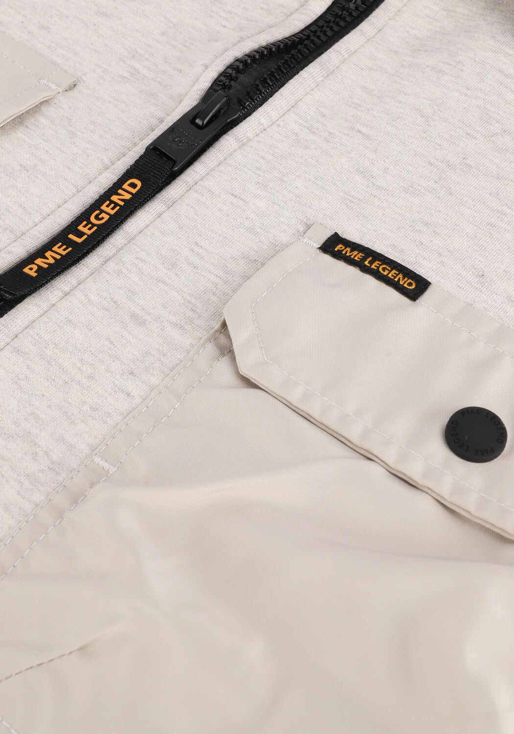 Gebroken wit PME LEGEND Overshirt LONG SLEEVE SHIRT SPACER SWEAT OVERSHIRT - large