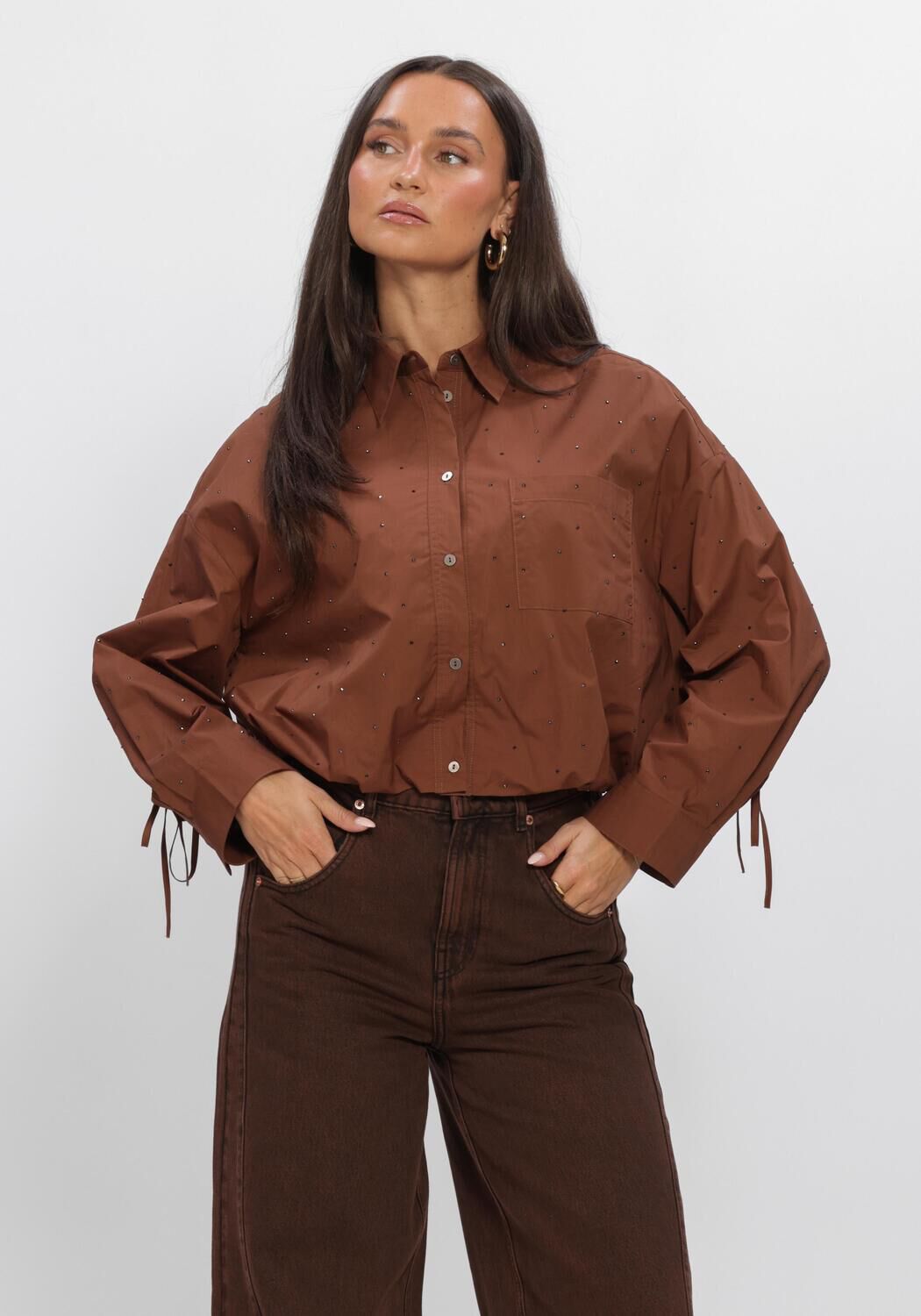Bruine AAIKO Blouses MIKKIE STRASS CO 518 - large