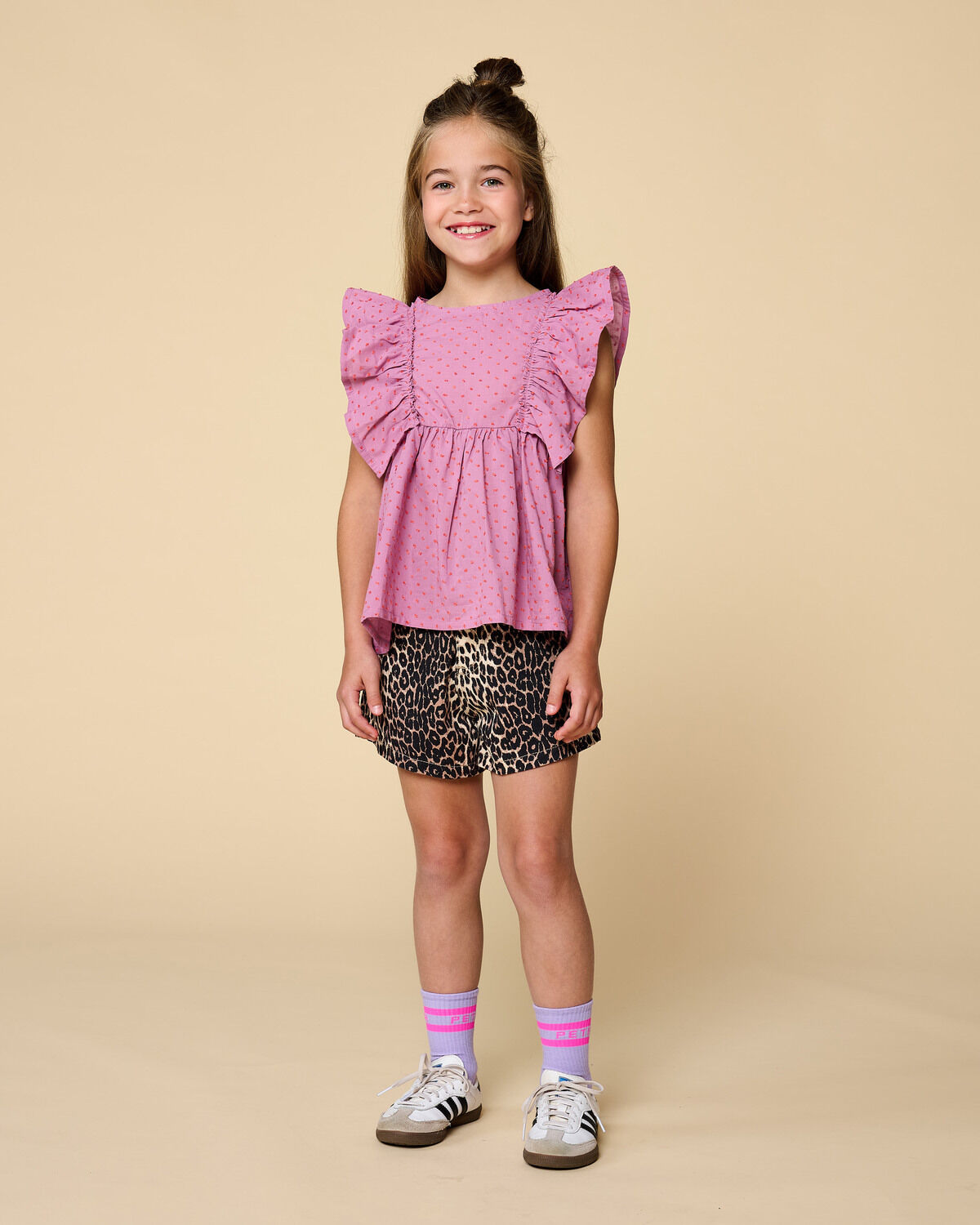 Roze PETIT BLUSH Top RUFFLE BLOUSE - large