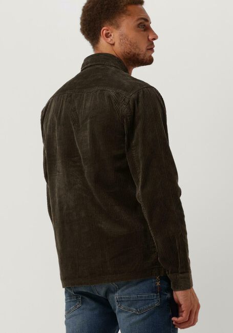 Donkergroene ANERKJENDT Overshirt AKOSCAR WIDE CORDUROY - large