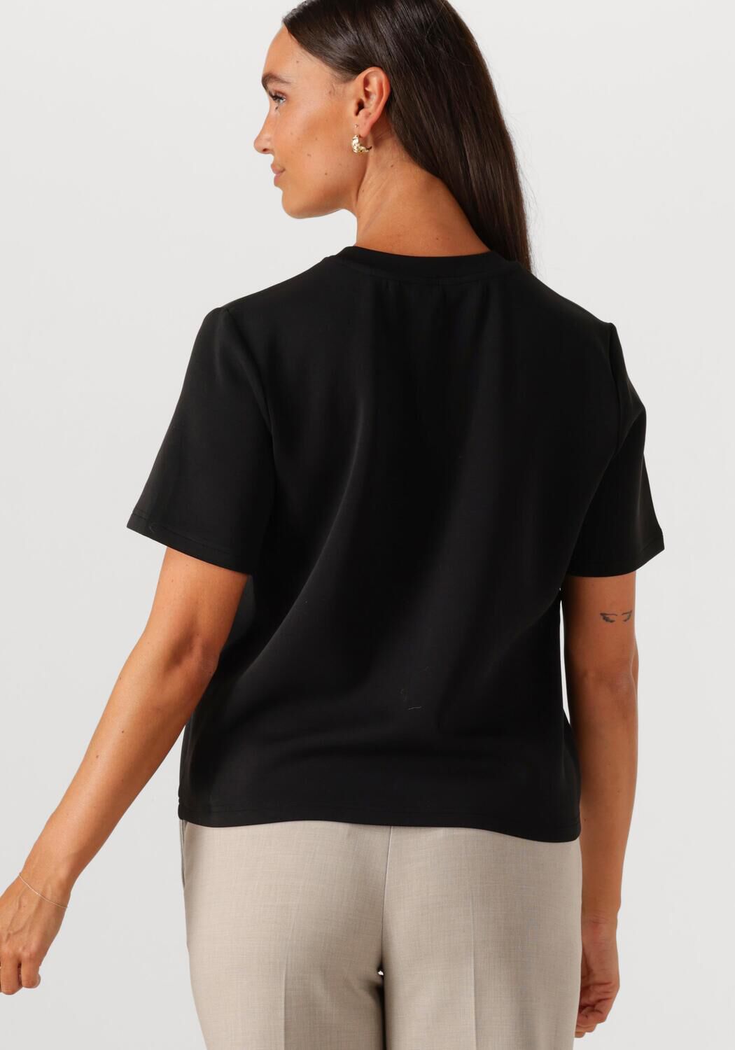 SELECTED FEMME Dames Tops & T-shirts Slftenny Ss Boxy O-neck Zwart